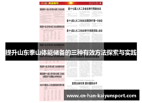 提升山东泰山体能储备的三种有效方法探索与实践 提升山东泰山体能储备的三种有效方法探索与实践